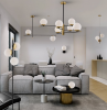 NOWODCZESNA LAMPA WISZĄCA MAYTONI NOSTALGIA MOD048PL-06G CZARNO-ZŁOTA BIAŁE KULE